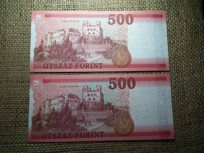 500 forint 2018 EE , 2 db sorszámkövető , UNC