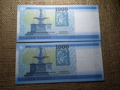 1000 forint 2017 DK , 2 db sorszámkövető  , UNC