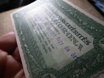 500 Korona Vásárlási visszatérítés HANGYA 1898-tól , Szilvásvárad , Szilvásváradi 