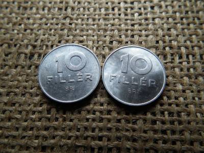 10 fillér 1975 pár ! Nagy számjegyes és sima 