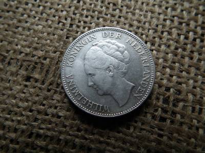 Hollandia , ezüst 1 gulden 1938 , Vilhelmina