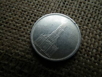 Birodalmi , ezüst 5 márka 1934 D , Potsdam helyőrségi templom