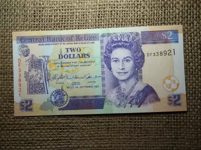 Belize 2 dollars 2007 , dollár , UNC , B1