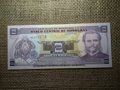Honduras 2 lempiras 2010 UNC , B1