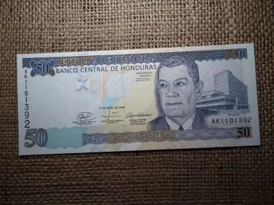 Honduras 50 lempiras 2008 UNC , B1