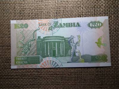 Zambia 20 kwacha 1992 UNC , B1