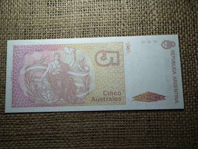 Argentína 5 pesos 1986 - 1989  UNC , B1