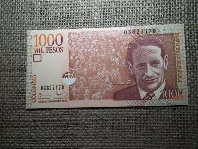 Kolumbia 1000 pesos 2010 UNC , B1