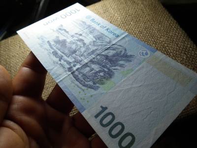 Korea 1000 won 2007 EF , B1