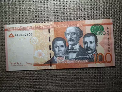 Dominikai köztársaság 100 pesos 2014 UNC , B1
