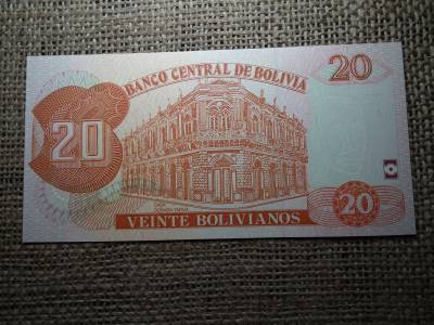 Bolívia 20 bolivianos 2001 - 2017 UNC , B1