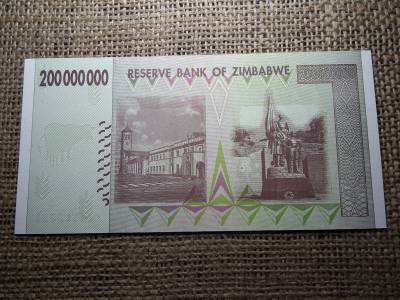 Zimbabwe 200 million dollars 2008 UNC , B1
