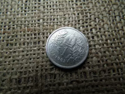 Ezüst 1 korona 1903 , corona , ritkább 