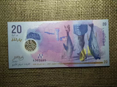 Maldív-szigetek 20 rufiyaa 2015 UNC , C1
