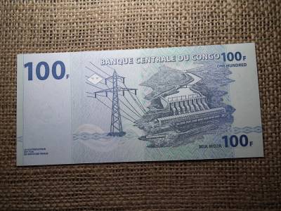 Kongó 100 francs 2007 UNC , C1