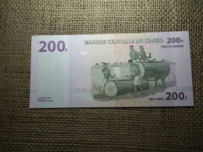 Kongó 200 francs 2007 UNC , C1