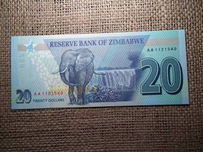 Zimbabwe 20 dollars 2020 UNC , C1