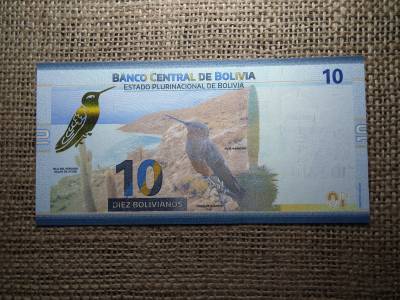 Bolívia 10 bolivianos 2019 UNC , C1