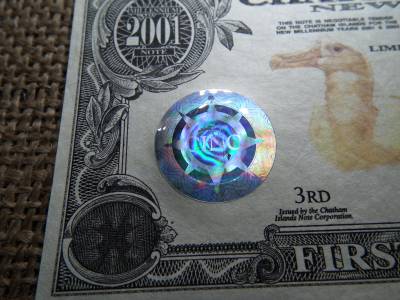 Új Zéland , Chatham Islands 3 dollars 2001 UNC , C1