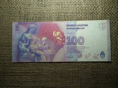 Argentína 100 pesos 2013 - 2014 , Evita , VF , C1
