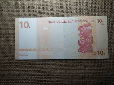 Kongó 10 francs 2003 UNC , C1