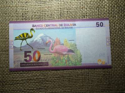 Bolívia 50 bolivianos 2018 UNC , C1
