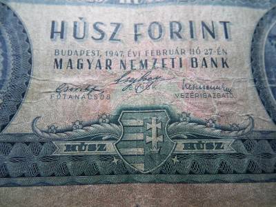 20 forint 1947 , nagyon ritka , szép  