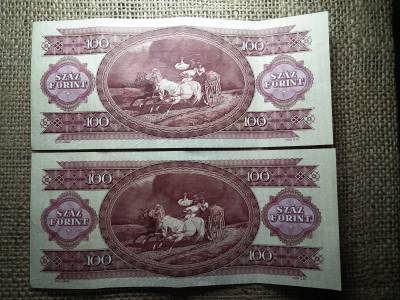 100 forint 1992 , 2 db sorszámkövető 