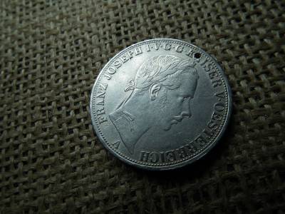 Ezüst Vereinsthaler 1858 A , Bécs , Ferenc József , gyönyörű darab , de lukas 