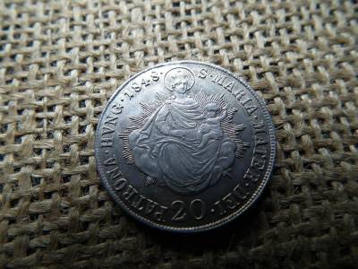 Ferdinánd , ezüst 20 krajcár 1848 B , extra 
