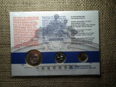 Pénzváltozás bliszter méf  1 , 2 , 200 Forint 2009 , 2007 - RITKA - eredeti bliszter 