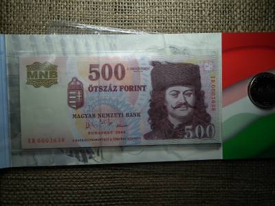 AZ 1956-OS FORRADALOM 50.ÉVFORDULÓJA , 50 FORINT 2006 +500 FORINT 2006 PÁR DÍSZCSOMAGOLÁSBAN UNC , alacsonyabb sorszám 