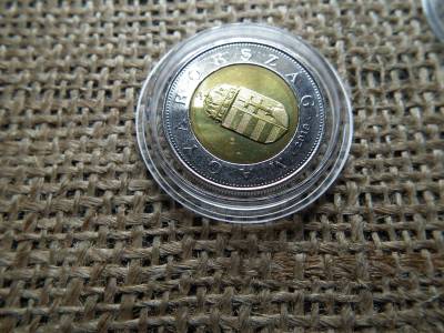 100 forint 2019 , verdehibás  , dudorok a MAGYARORSZÁG résznél 