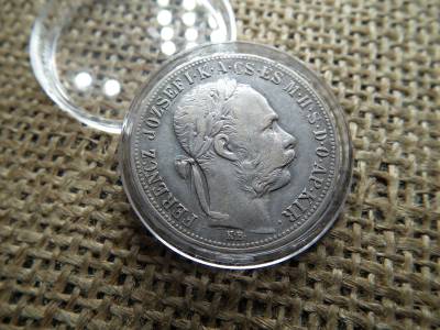 Ferenc József , ezüst 1 forint 1884 KB , Körmöcbánya 