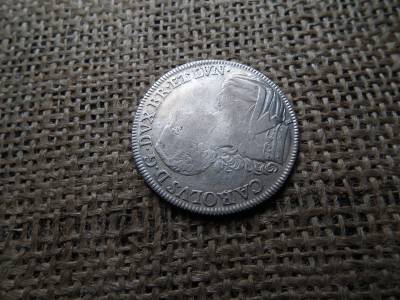 Braunschweig-Wolfenbüttel Fejedelemség , ezüst 2/3 Thaler 1764 - I. Károly , tallér , ritka ! Verdehibás . Carolus , O betű az R alatt 