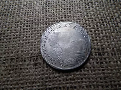 Braunschweig-Wolfenbüttel Fejedelemség , ezüst 2/3 Thaler 1764 - I. Károly , tallér , ritka ! Verdehibás . Carolus , O betű az R alatt 