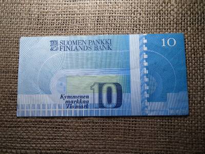 Finnország 10 márka 1986 , markkaa 