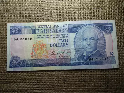 Barbados 2 dollars 1980 , dollár 