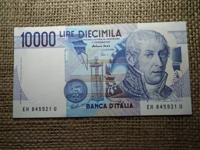 Olaszország 10000 lire 1984 , líra , hajtatlan 