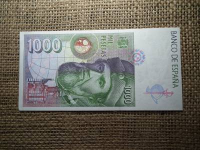 Spanyolország 1000 pesetas 1992 , peseta , hajtatlan 