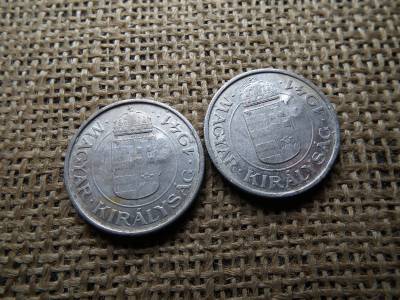 2 pengő 1941 , Magyar címer  beütéssel , ellen-jeggyel  ár/db 