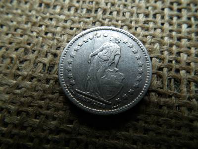 Svájc , ezüst 1 frank 1914 B , franc
