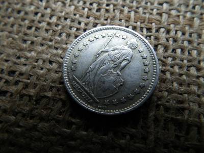 Svájc , ezüst 1 frank 1957 B , franc