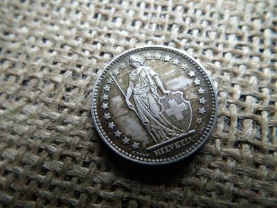 Svájc , ezüst 1 frank 1961 B , franc