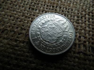 Svédország , ezüst 1 korona 1939 , V. Gusztáv