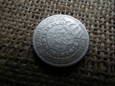 Svédország , ezüst 1 korona 1910 , V. Gusztáv