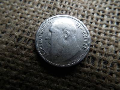 Belgium , ezüst 1 frank 1909 , franc , II. Léopold holland szöveg 