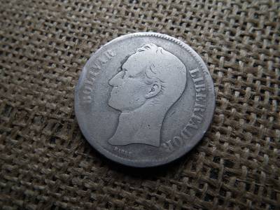Venezuela ezüst 5 bolivares 1889  