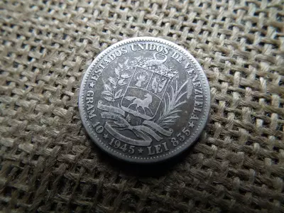 Venezuela ezüst 2 bolivares 1945 