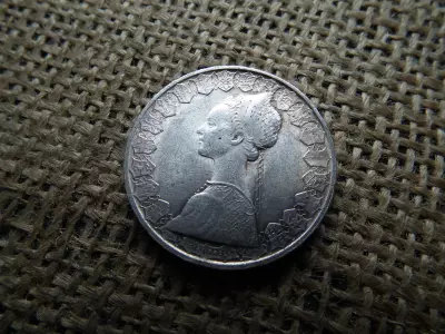 Olaszország , ezüst 500 líra 1958 , lire 